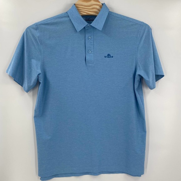 Straight Down Large Light Blue Short‎ Sleeve Pol Golf Shirt Embroidered - Picture 5 of 6